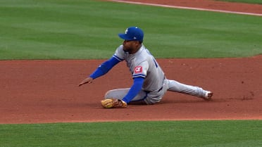 Maikel Garcia's sliding stop and throw