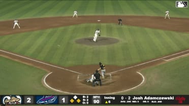 Josh Adamczewski doubles (1) on a ground ball to left fielder Colby Shade. Jesús Made scores. Andrew Fischer to 3rd.