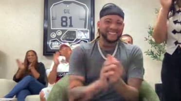 Luis Gil reacts to winning 2024 AL Rookie of the Year