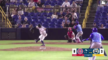 Angel Cepeda doubles (5) on a fly ball to right fielder Kevin Rivas. Geuri Lubo scores. Kane Kepley to 3rd.