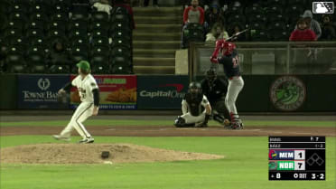 Joshua Báez homers (4) on a fly ball to center field.