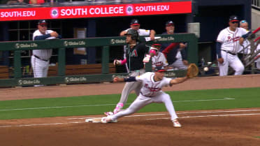 Ketel Marte is safe at first after review