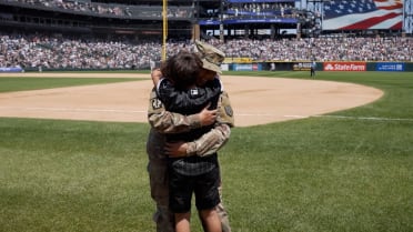 Major Hernandez reunites with son
