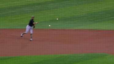 Baseballs collide as Marlins toss to each other