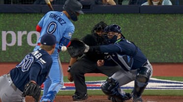 Andrés Giménez stays in the game after HBP