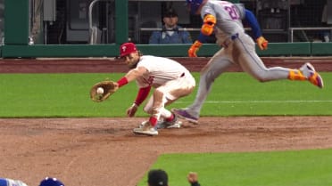 Phillies turn the double play after review