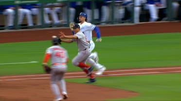 Jac Caglianone out at first after challenge