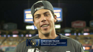 Christian Yelich on completing the sweep in NLCS
