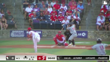 Kam Durnin singles on a fly ball to center fielder Dashyll Tejeda. Owen Nowak scores. Kam Durnin to 3rd. Kam Durnin advances to 3rd, on a throwing error by center fielder Dashyll Tejeda.