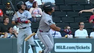 Michael Arroyo's first Triple-A homer, 3-hit night
