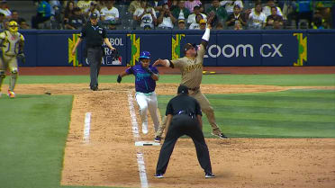 Jorge Barrosa is out at first, call confirmed
