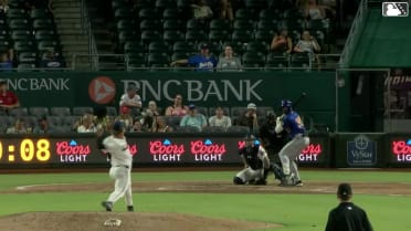 Homer Bush Jr. singles on a line drive to right fielder Kemp Alderman. Logan Davidson scores.