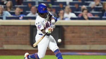 Luisangel Acuña's first Major League RBI, double