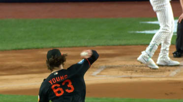 Brandon Young gets Heliot Ramos swinging
