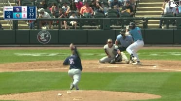 Jace Avina homers (14) on a line drive to left center field.