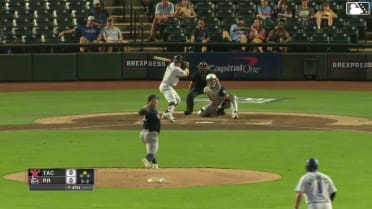 John Taylor doubles (13) on a ground ball to left fielder Miles Mastrobuoni. Kyle Higashioka scores.