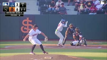Shotaro Morii homers (4) on a fly ball to left field.