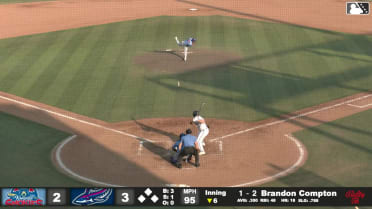 Brandon Compton homers (19) on a fly ball to left field.