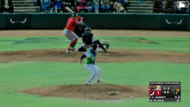 Wilder Dalis doubles (8) on a line drive to left fielder Qrey Lott. Yeiker Reyes scores. Cameron Nelson scores.