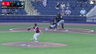 Paulino Santana singles on a ground ball to right fielder José Anderson. Jay McQueen scores. Marco Argudin scores. Paulino Santana to 2nd. Fielding error by third baseman Frederi Montero.