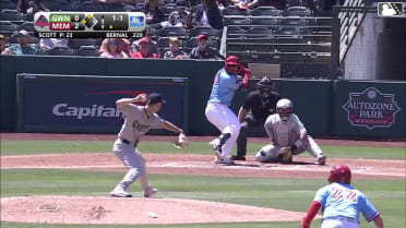 Leo Bernal singles on a line drive to right fielder Ben Gamel. Jimmy Crooks scores. Blaze Jordan to 3rd.