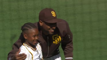 Khairy Profar tosses a perfect first pitch