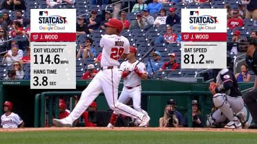 James Wood hits a 114.6 mph home run