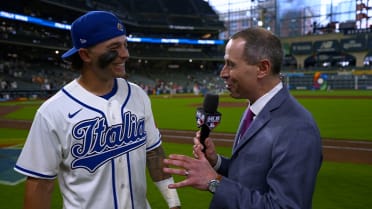 Andrew Fischer discusses homer in Italy's 7-4 win