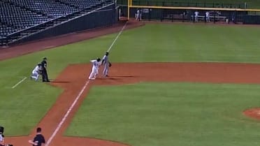 Aidan Smith collects his first Fall League triple