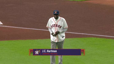 J.C. Hartman's ceremonial first pitch