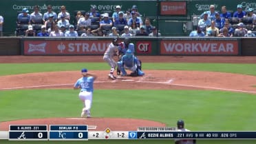 Jonathan Bowlan strikes out Ozzie Albies
