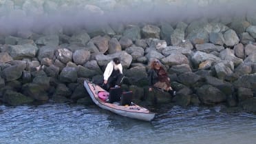Man stuck in Kayak at Oracle Park