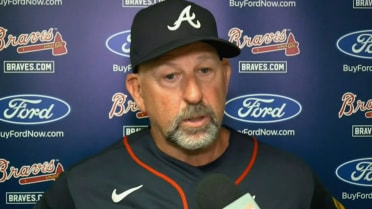 Walt Weiss speaks speaks on the Braves' 6-5 loss
