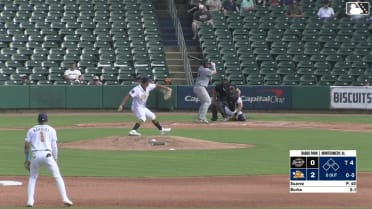 Blake Burke homers (17) on a fly ball to right center field.