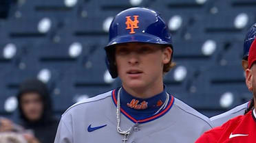 Carson Benge collects three hits