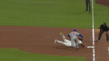 Dustin Harris picked off after review