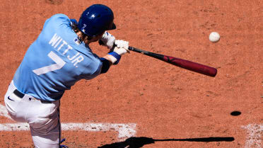 Bobby Witt Jr. hits a single
