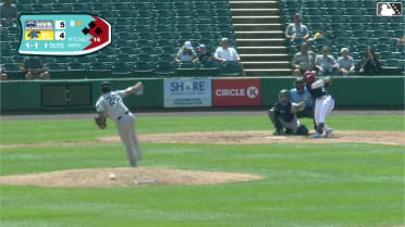 Devin Saltiban homers (6) on a fly ball to left center field.