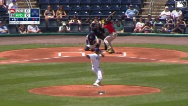 Miguel Bleis homers (8) on a fly ball to left center field.