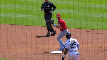 Gleyber Torres is out at second after review