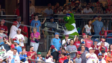 Phillie Phanatic plays cameraman