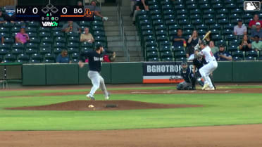 Aidan Smith homers (4) on a fly ball to left field.