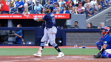 Jonrón solitario de Jonathan Aranda (14)