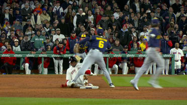 David Hamilton tears his pants after Contreras slide