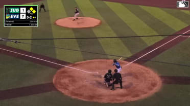 Carlos Jimenez singles on a ground ball to left fielder Carlos Gutierrez. Felnin Celesten scores. Brandon Eike to 2nd.