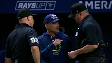 Junior Caminero is rewarded second base after review