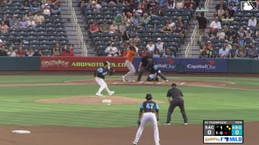 Bo Davidson singles on a ground ball to center fielder Jordan Beck. Scott Bandura scores. Parks Harber to 3rd.
