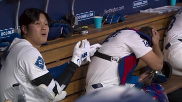 Mookie spoils Shohei's celebration
