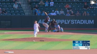 Blake Mitchell homers (12) on a fly ball to right field.