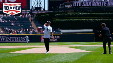 Field View: Roch Cholowsky's ceremonial first pitch